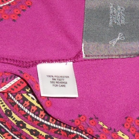 Dana Buchman Boho Paisley Western Button Down Top Blouse Women’s 10 NWT - Picture 5 of 9